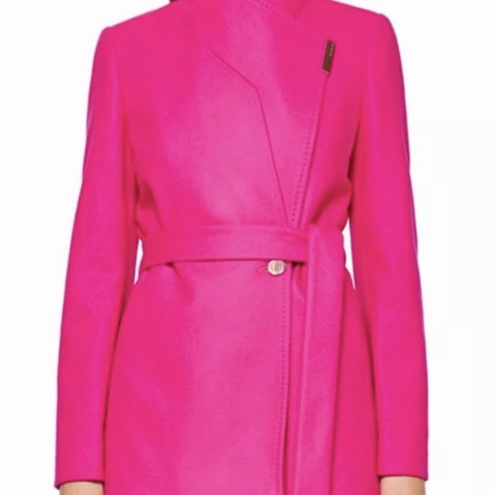 Ted Baker Hot Pink Belted Trench Coat